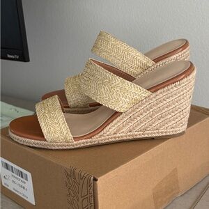 Wedge Sandals Open Toe Espadrilles Slides Beach Summer Sandal Comfy Size 9